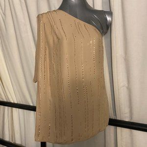 NWT Stella McCartney beige top with pink crystals